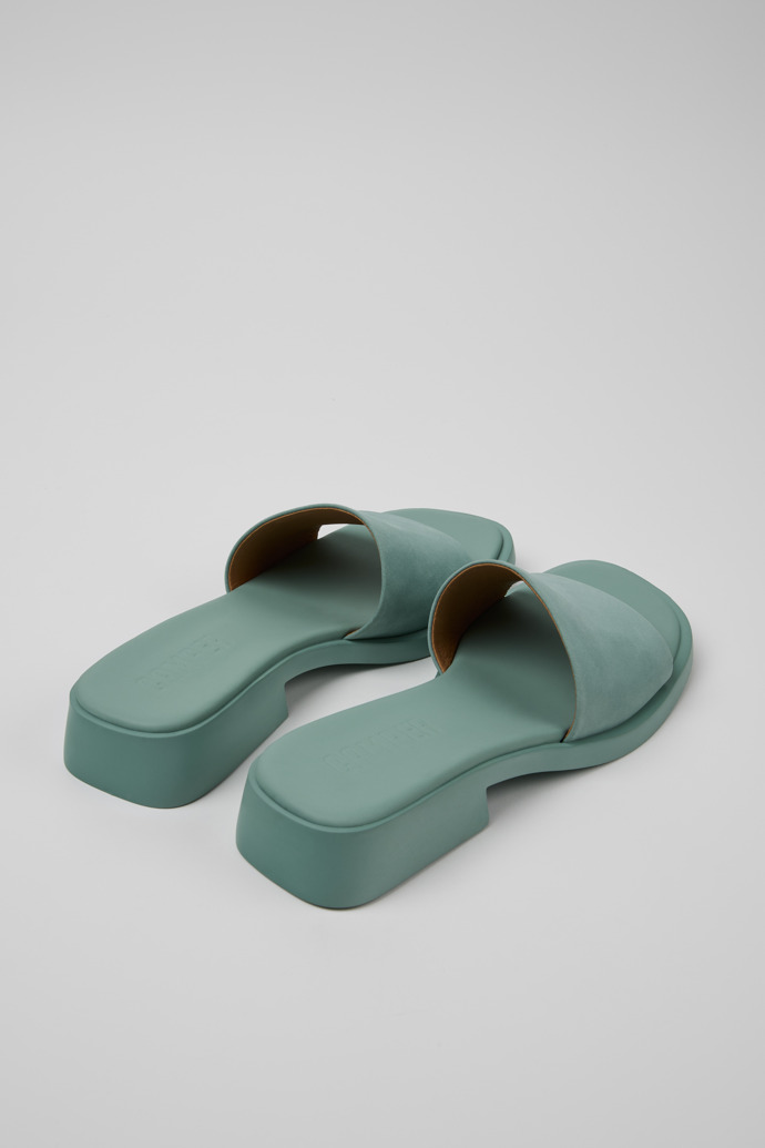 Camper Dana - Sandalias verdes de piel nobuk para mujer.
