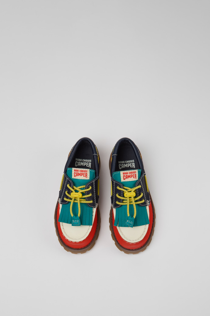Camper Bobo Choses x Camper - Mocasines infantiles en multicolor de piel y nobuk.