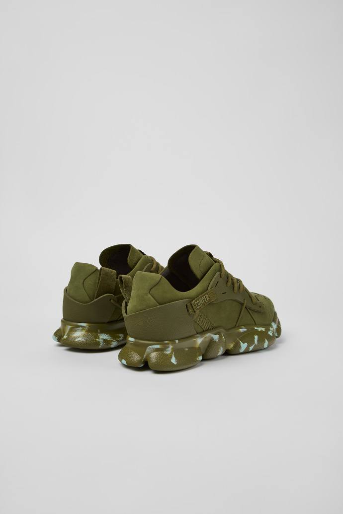 Camper Karst - Zapatillas verdes para mujer de nobuk/textil