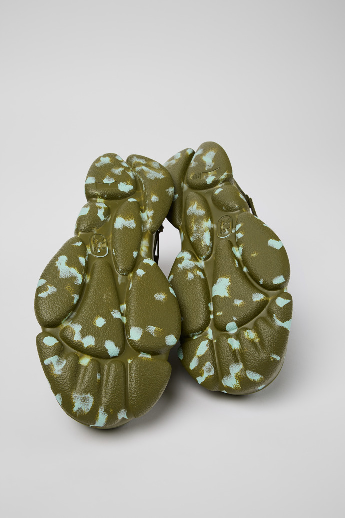 Camper Karst - Zapatillas verdes para mujer de nobuk/textil