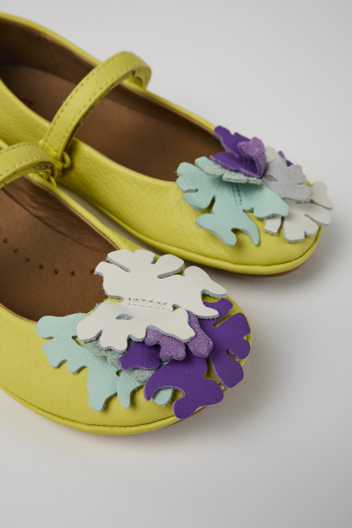 Camper Twins - Zapatilla Mary Jane de piel amarilla