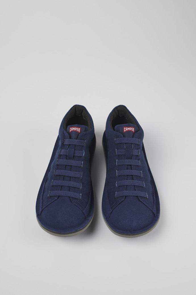 Camper Beetle - Botas de baloncesto azules para hombre de textil/nobuk