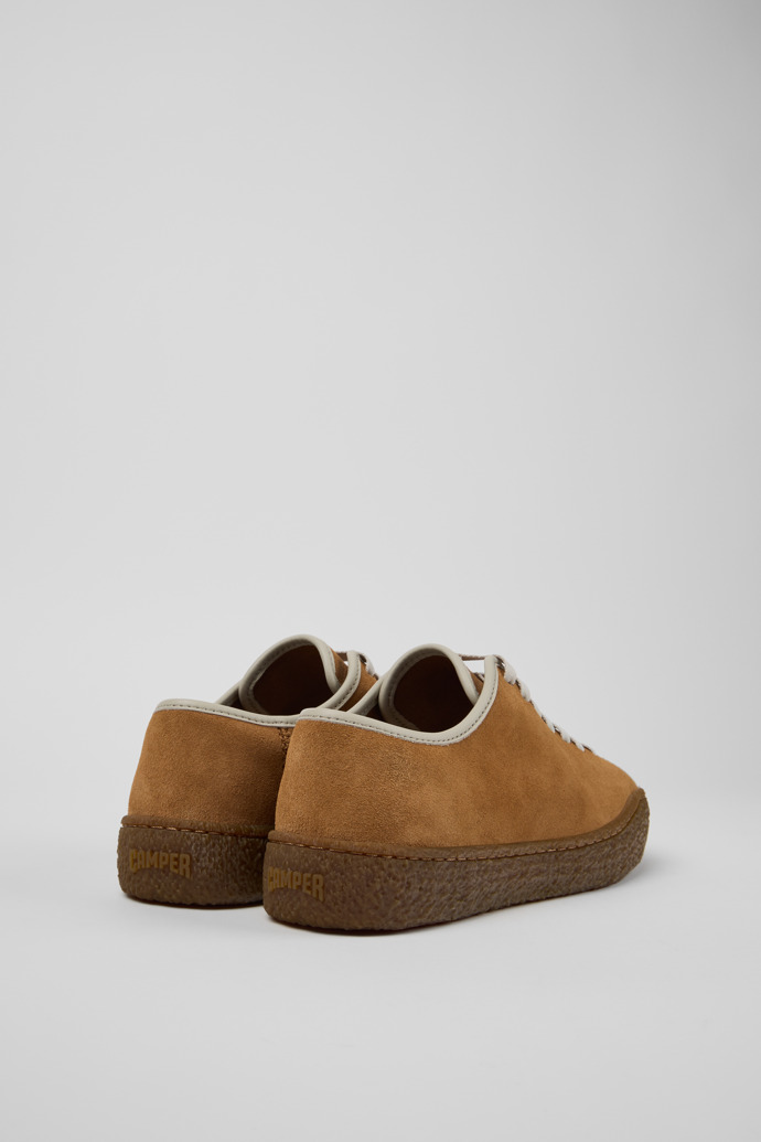 Camper Peu Terreno - Zapato marrón y gris de piel y nobuk para mujer.