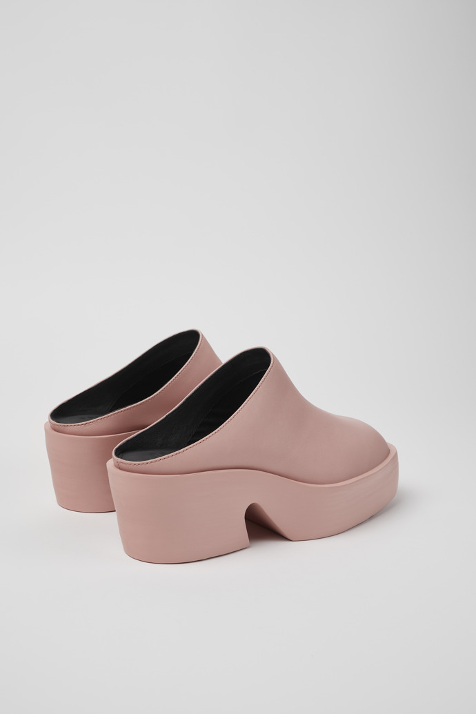Camper Billie - Zuecos rosas de piel para mujer
