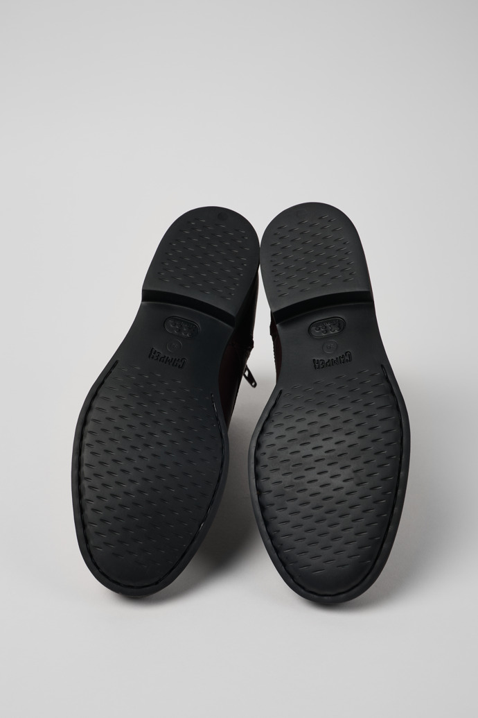 Camper Iman - Botas de piel con cordones color vino para mujer.
