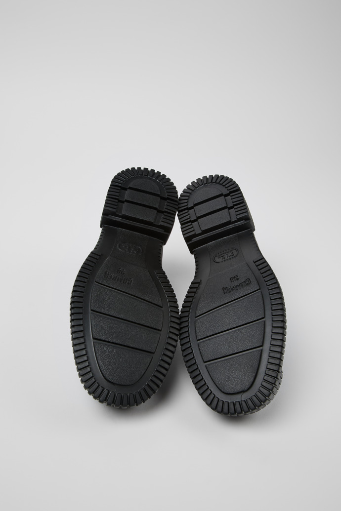 Camper Pix - Mocasín de piel gris y negro para mujer