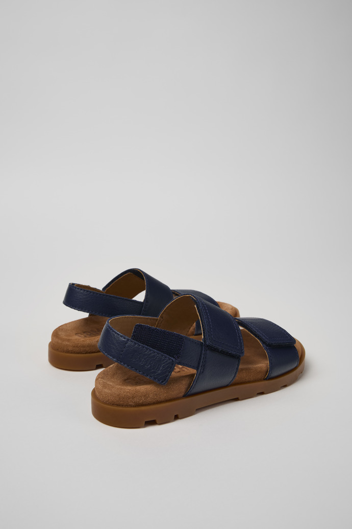 Camper Brutus Sandal - Sandalias de piel azul con doble tira.