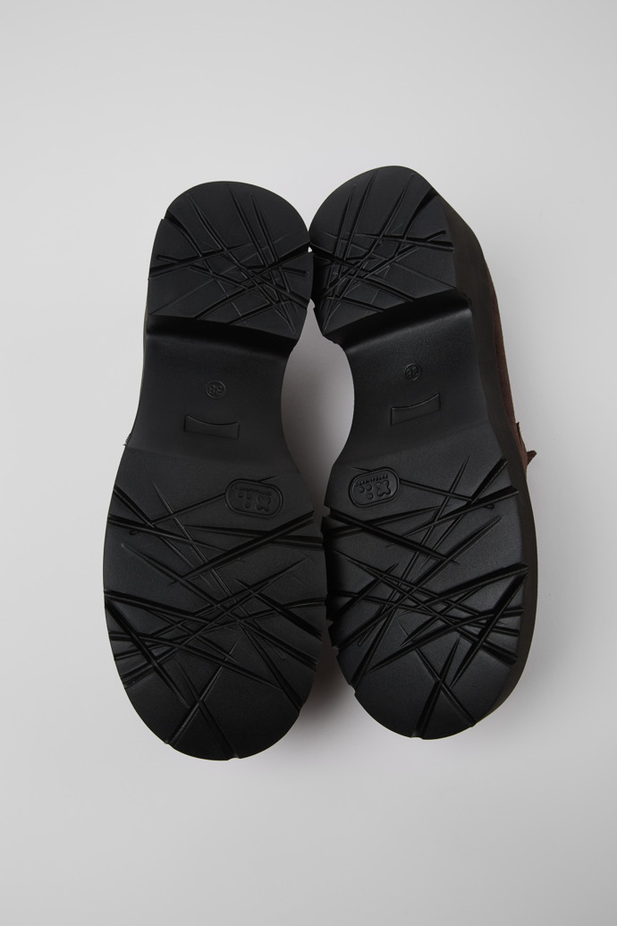 Camper Milah - Mocasines marrones de nobuk para mujer