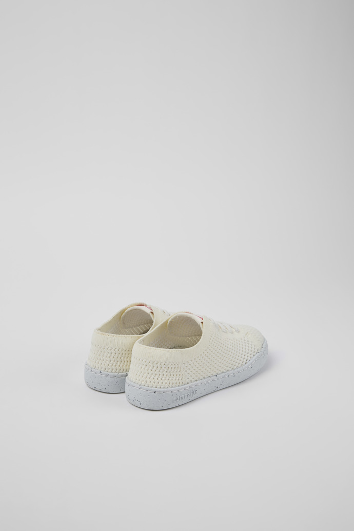 Camper Peu Touring - Zapatos infantiles de textil blanco.