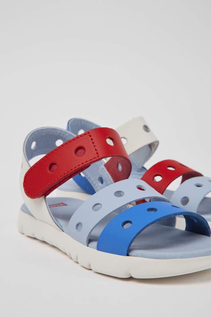Camper Twins - Sandalias infantiles de piel multicolor.