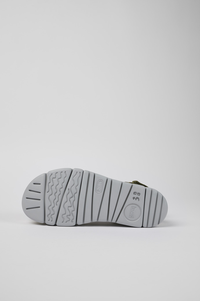 Camper Oruga Up - Sandalias de tela verde para mujer