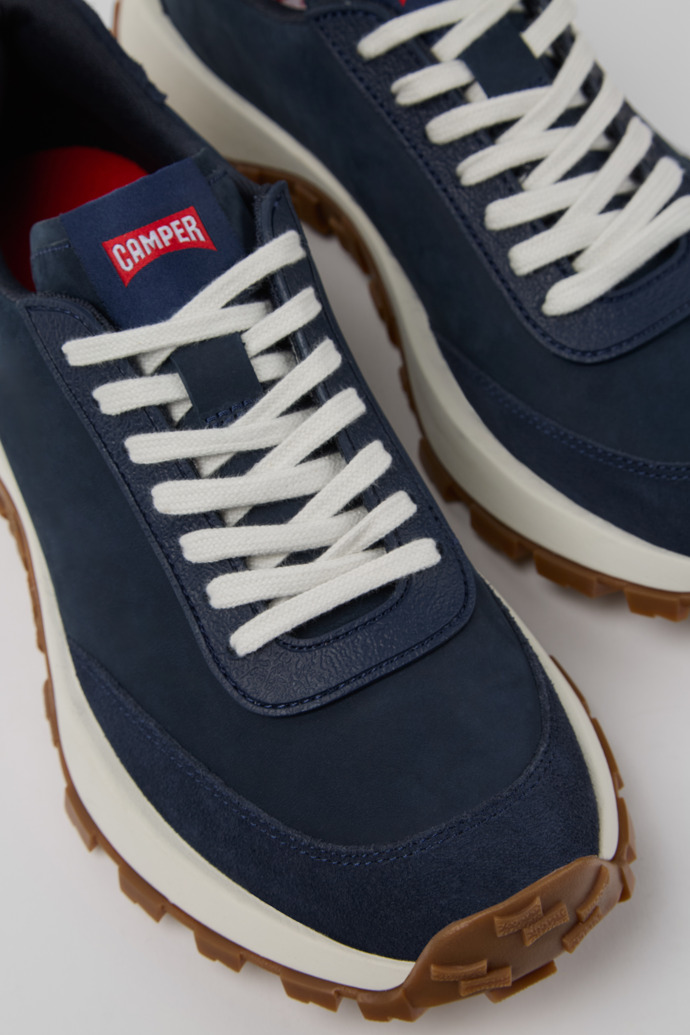 Camper Drift Trail VIBRAM - Zapatilla azul para hombre de textil y nobuk.