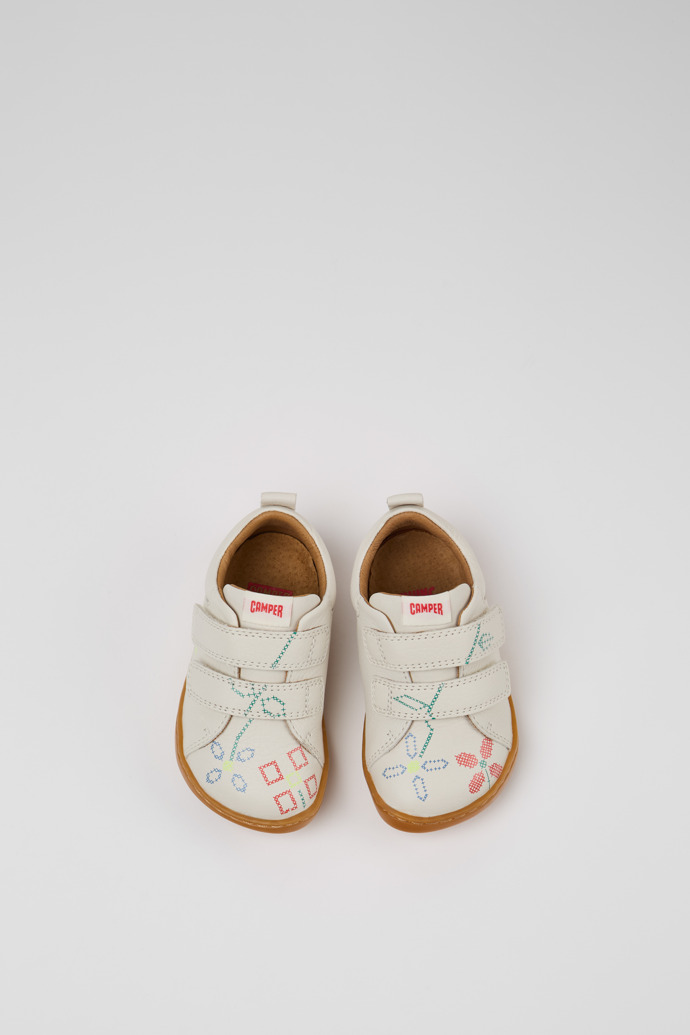 Camper Twins - Zapatillas blancas de piel para niños.