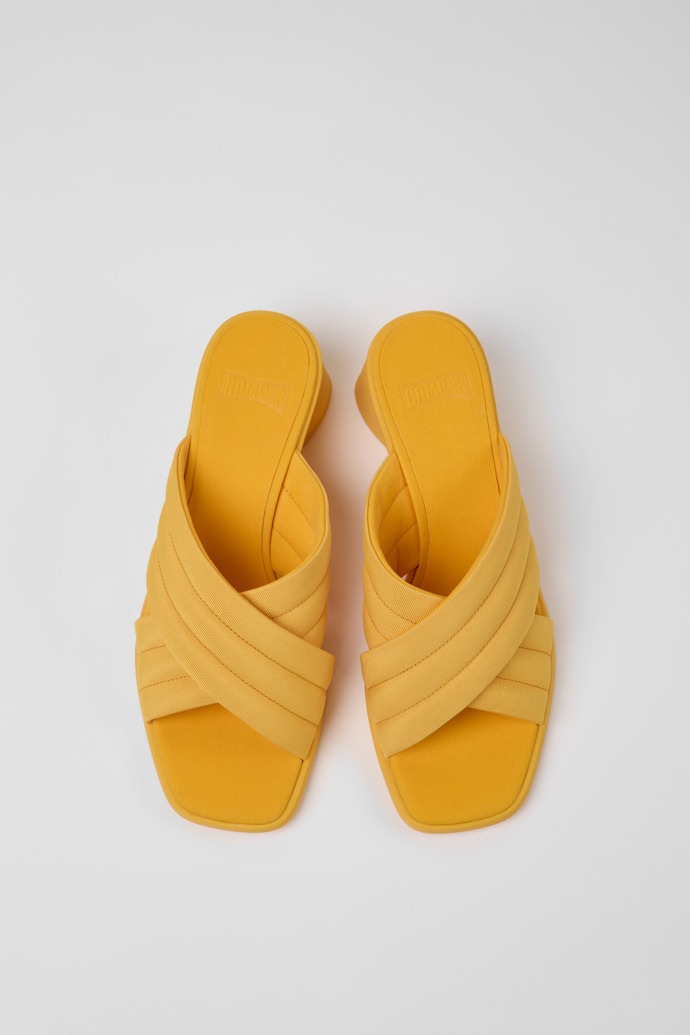Camper Kiara - Sandalias naranjas de tela para mujer.