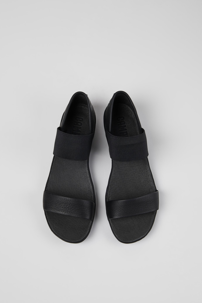 Camper Right - Sandalias negras de piel para mujer.