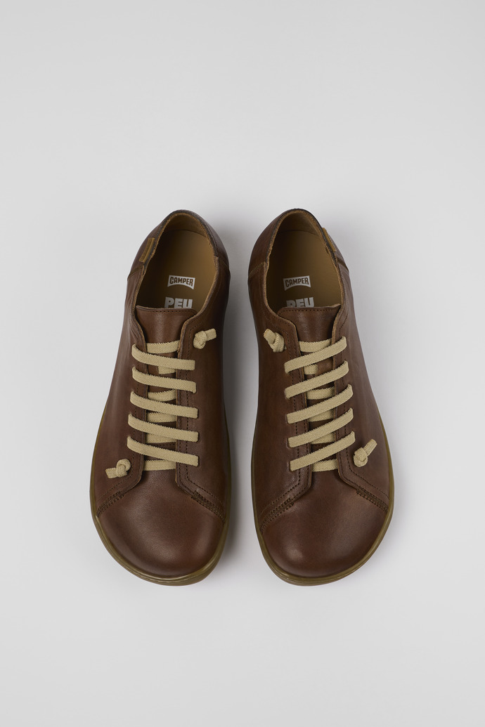 Camper Peu - Zapatos de piel marrón para hombre.