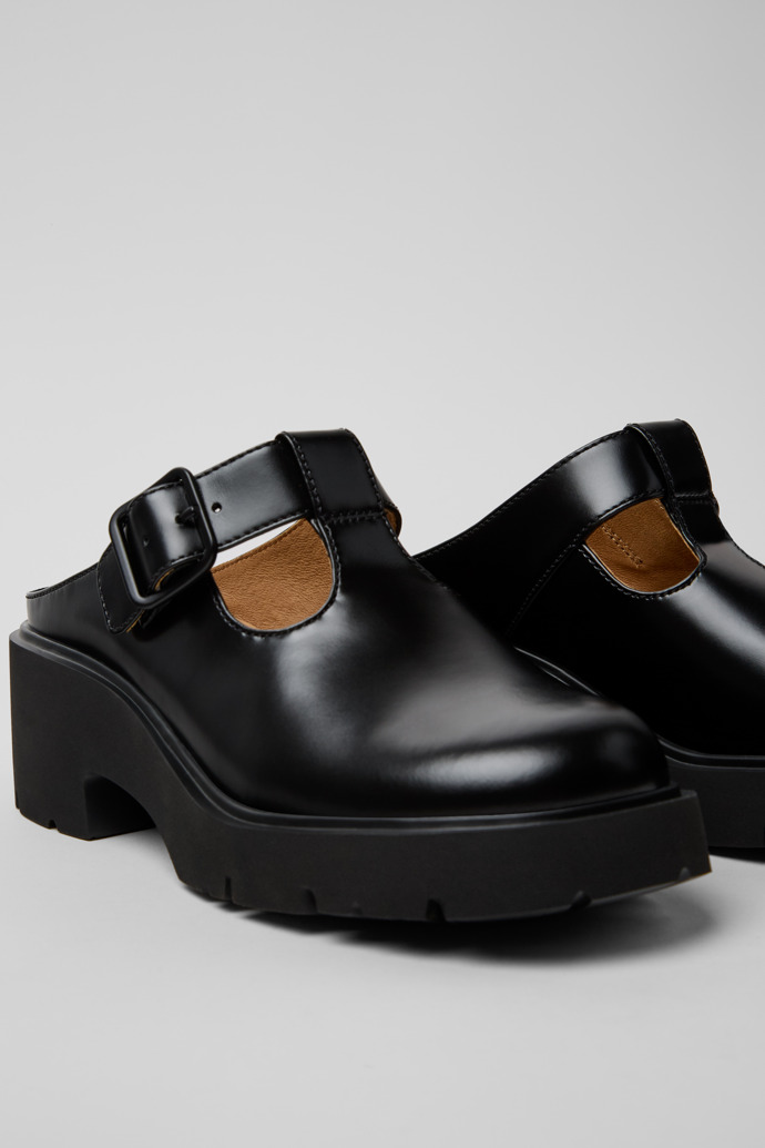 Camper Milah - Sandalias negras de piel para mujer