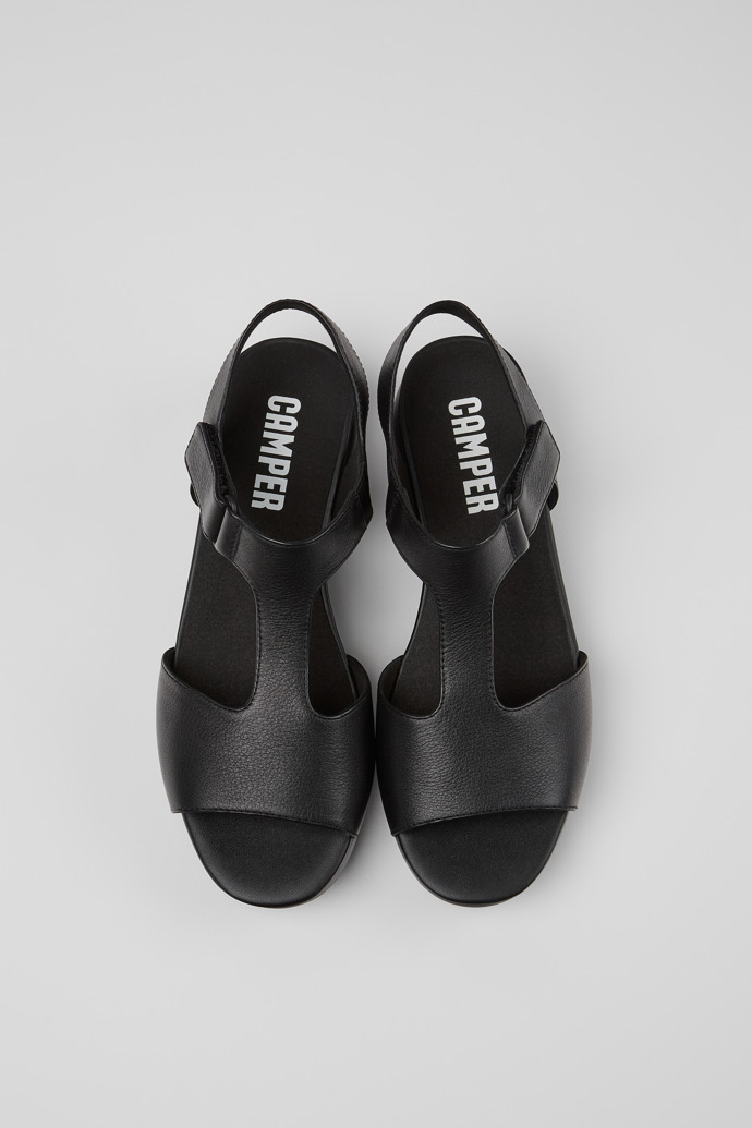 Camper Balloon - Sandalias negras con tira en T para mujer