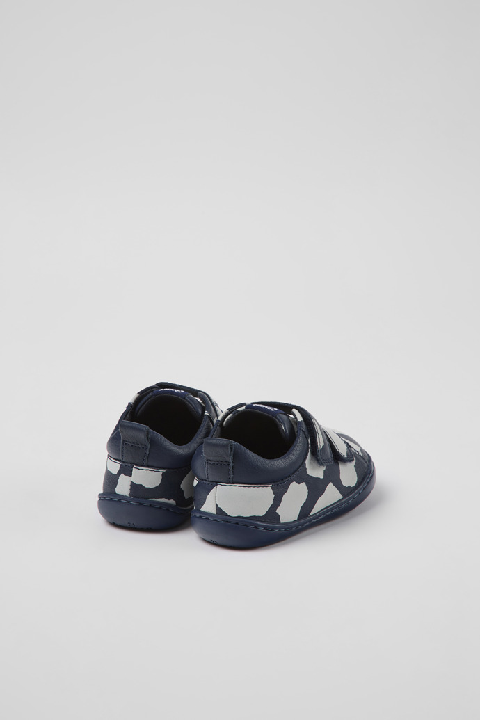 Camper Twins - Zapatos de piel azules y blancos para niños