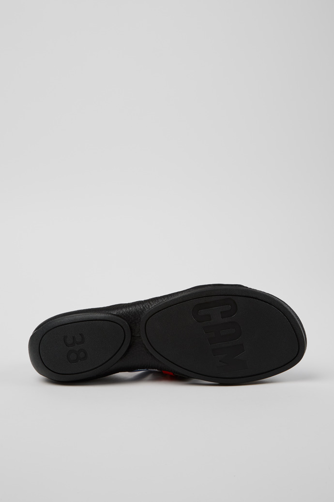 Camper Twins - Sandalias negras de piel para mujer.