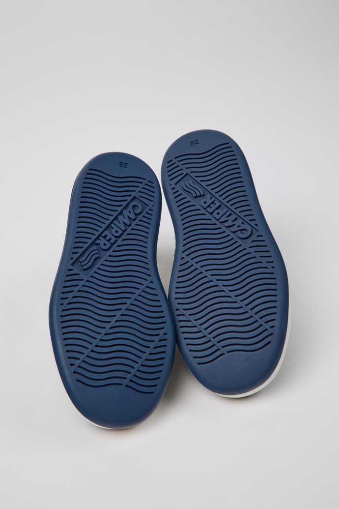 Camper Runner - Zapatillas de piel para niños en blanco y negro