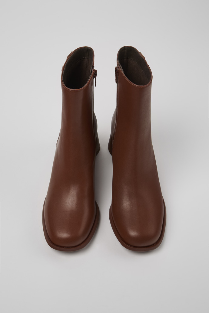 Camper Kiara - Bota roja de piel para mujer