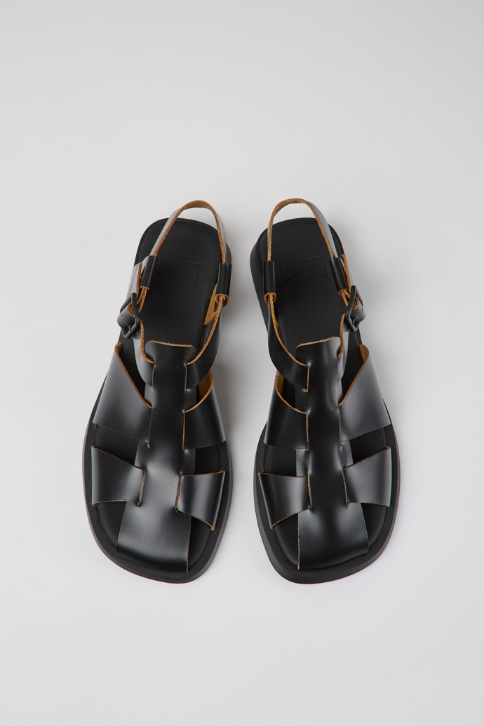 Camper Dana - Sandalias de piel negras para mujer