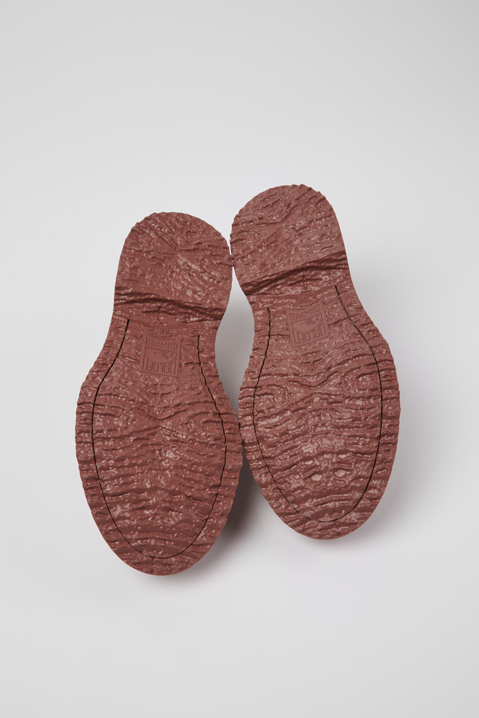 Camper Walden - Mocasines rojos de piel para mujer.