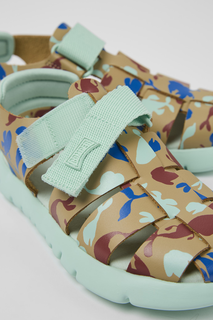 Oruga de Camper - Sandalias de piel/textil multicolor