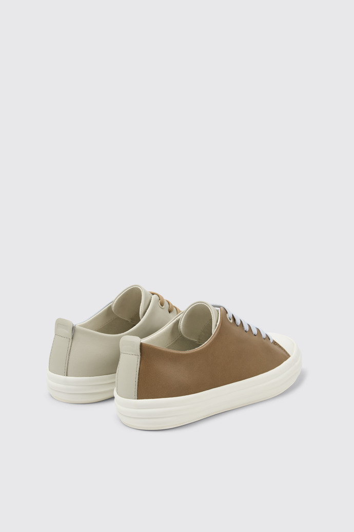 Camper Twins - Zapatillas grises de piel para mujer.