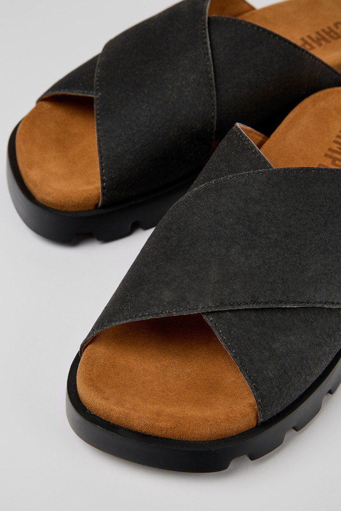 Camper Brutus Sandal - Sandalias negras para mujer.