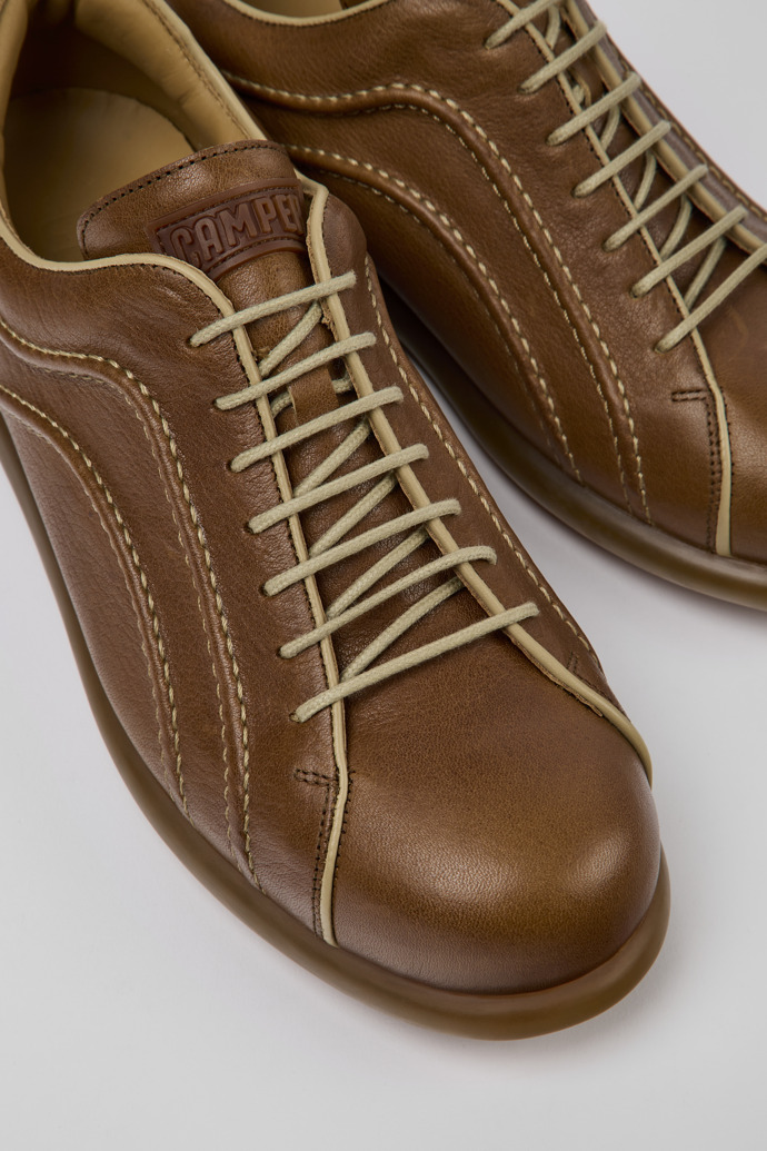 Camper Pelotas - Zapatillas marrones de piel para hombre