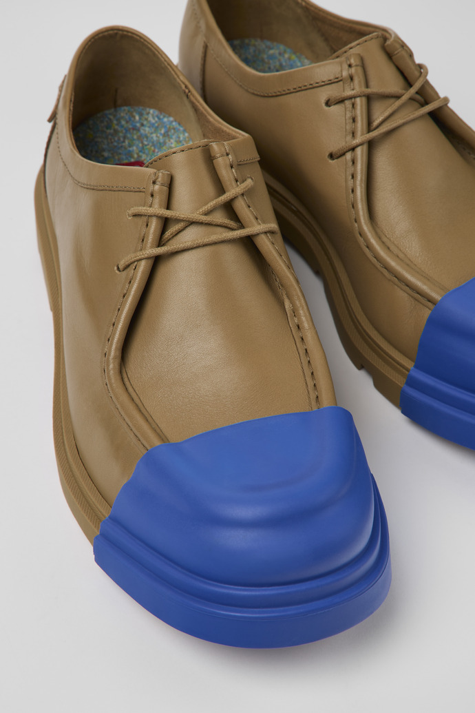 Camper Junction - Zapatillas Wallabee de piel marrón para hombre