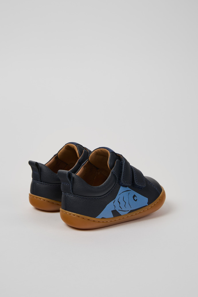 Camper Twins - Zapatillas azules de piel para niños.