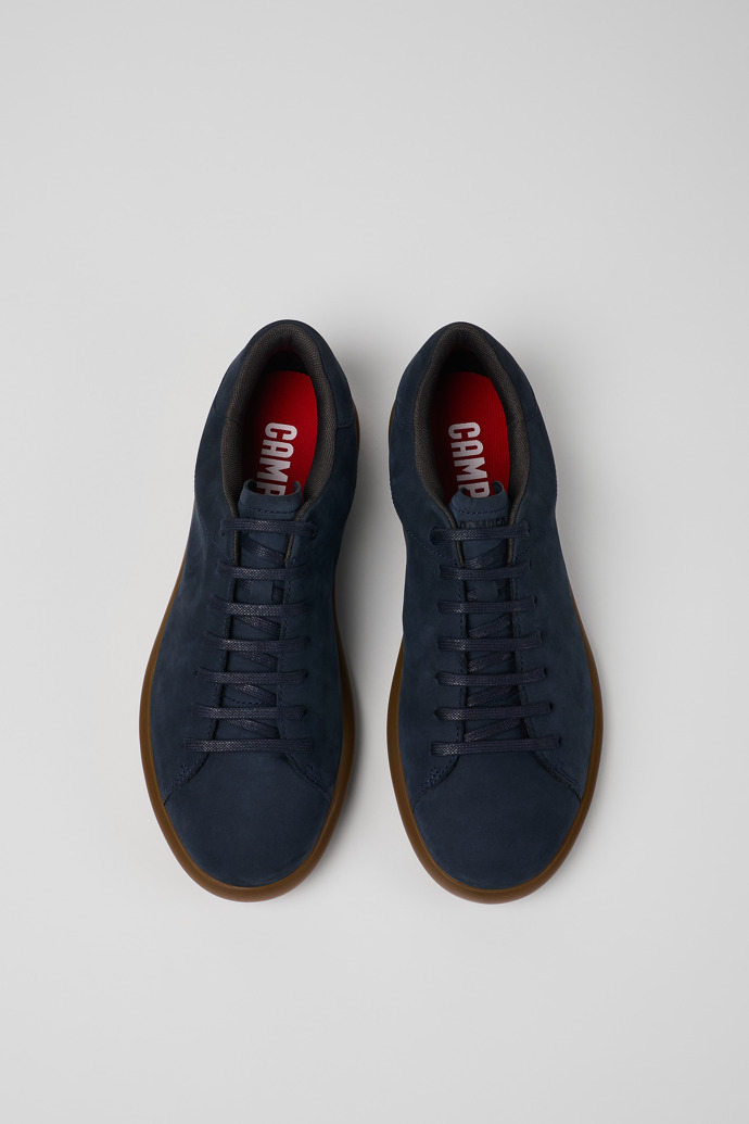 Camper Pelotas Soller - Zapatillas azules de piel nobuk para hombre.
