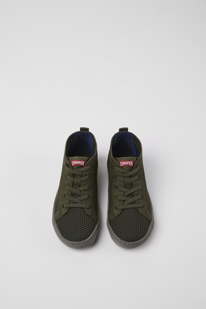 Camper Peu Touring - Botines verdes de tela para niño