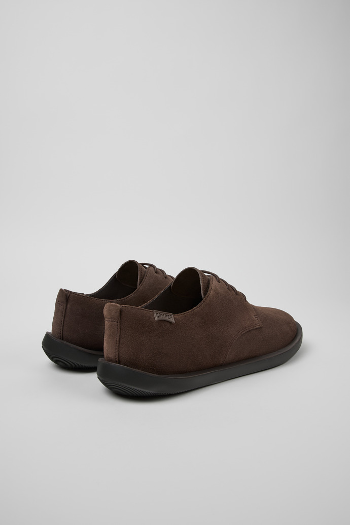 Camper Wagon - Zapatos marrones de nobuk para hombre.