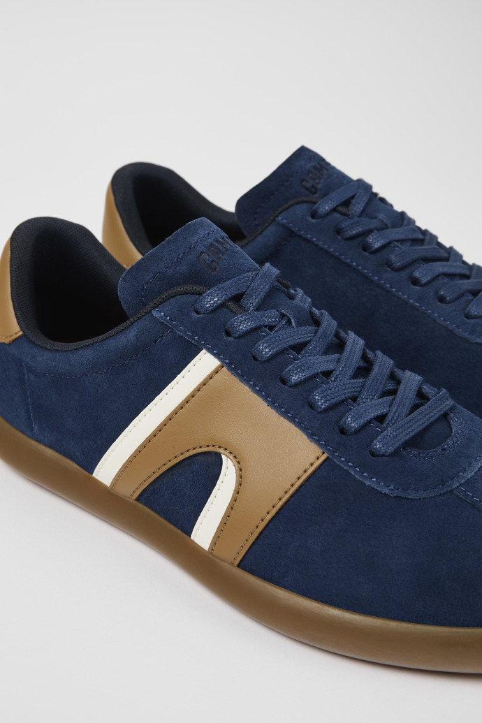 Camper Pelotas Soller - Zapatillas azules para hombre de nobuk/piel