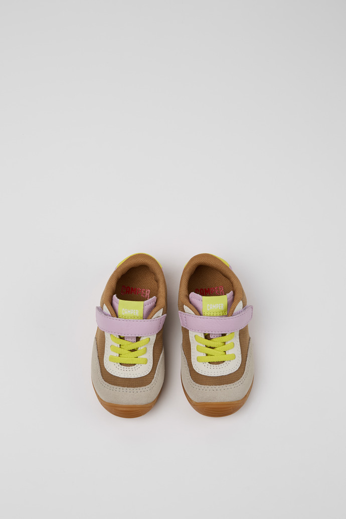 Camper Dadda - Zapatillas marrones para niños de textil y piel