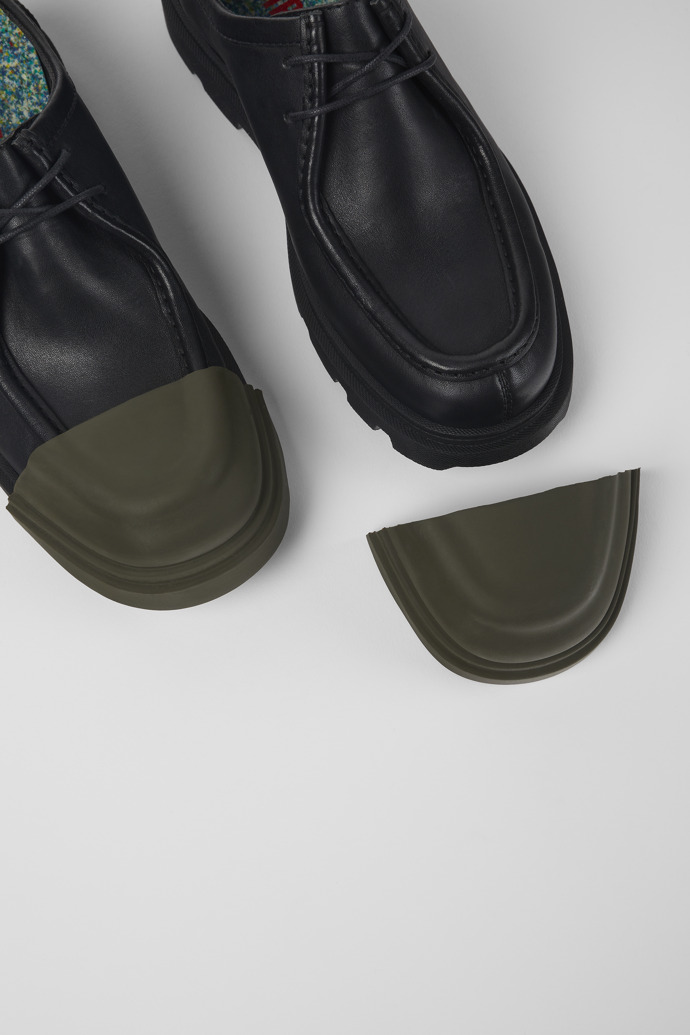 Camper Junction - Zapatos negros de piel para mujer.