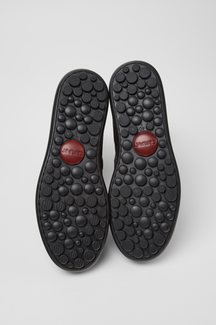 Camper Pelotas - Botines grises de piel vegetal para mujer.