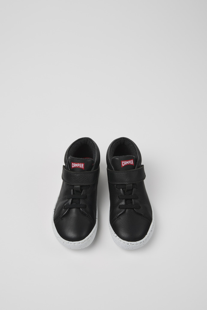 Camper Peu Touring - Botines negros de piel para niños.