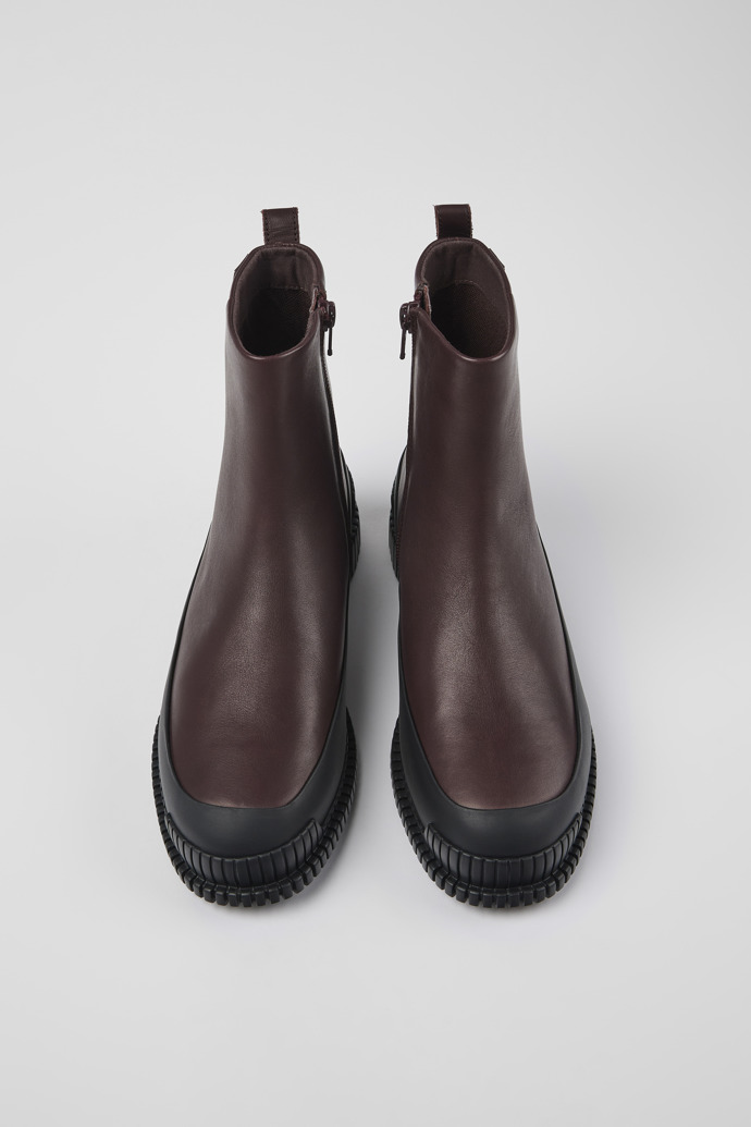 Camper Pix - Botas de piel color vino para mujer.