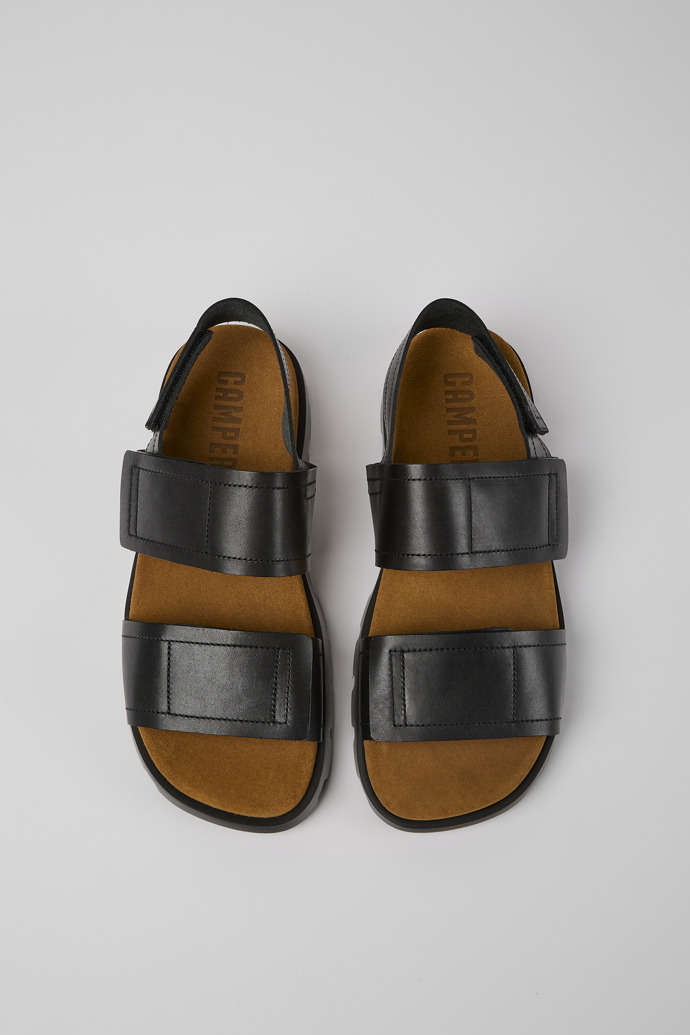 Camper Brutus Sandal - Sandalia de piel negra para hombre