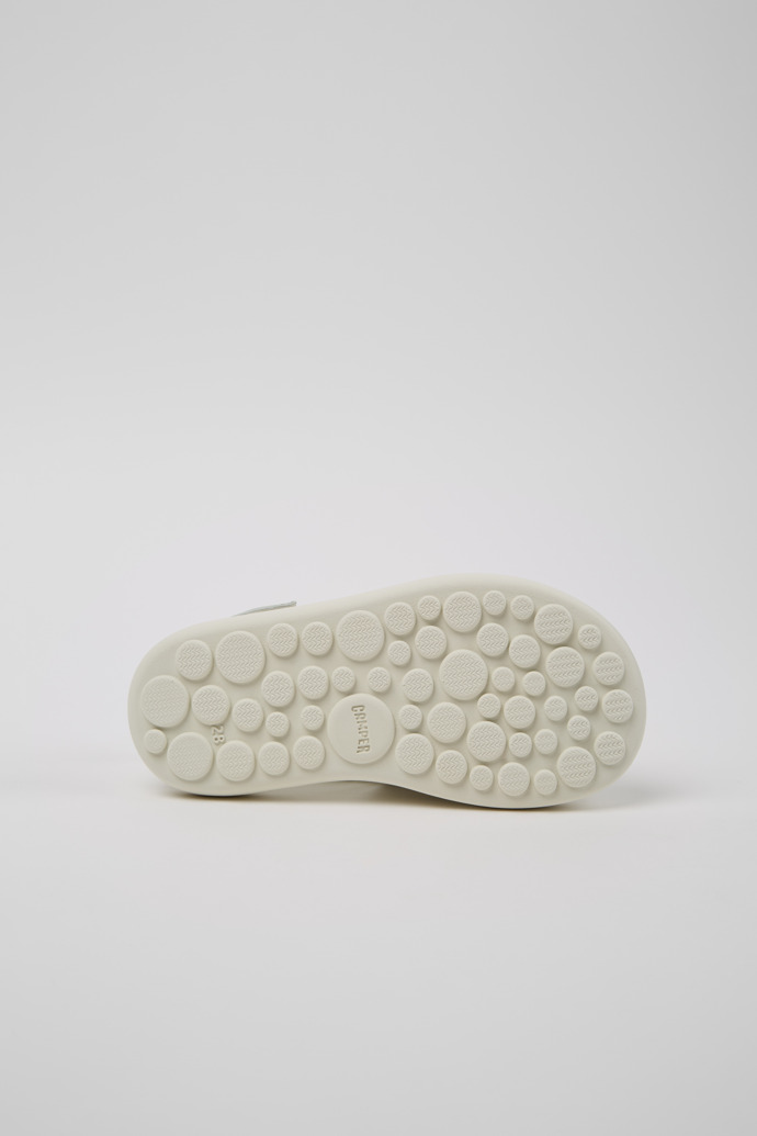 Camper Twins - Sandalias blancas de piel para niños.