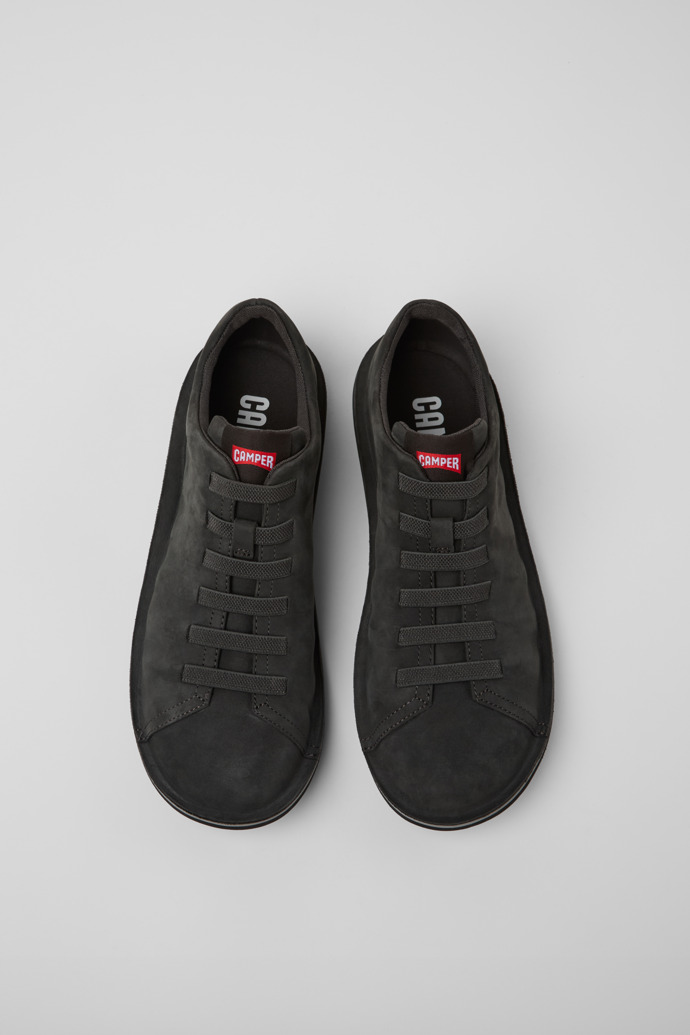 Camper Beetle - Zapato gris de piel nobuk para hombre.