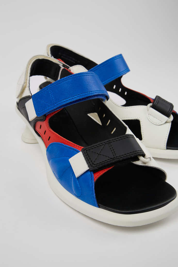 Camper Dina - Sandalias multicolor de doble tira de piel reciclada