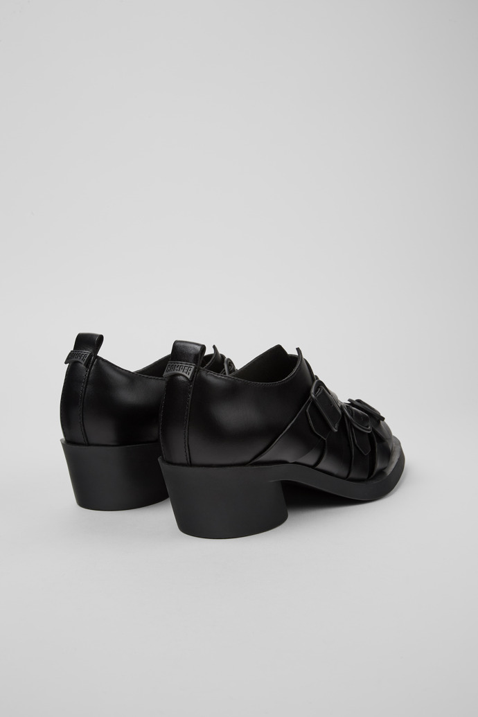 Camper Twins - Zapatos de piel negra para mujer.