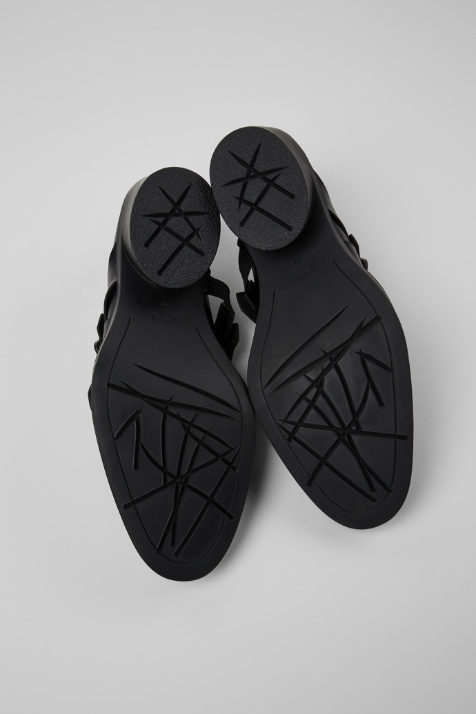 Camper Twins - Zapatos de piel negra para mujer.