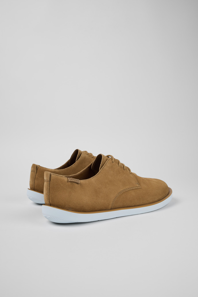 Camper Wagon - Zapato marrón con cordones para hombre fabricado con piel nobuk.